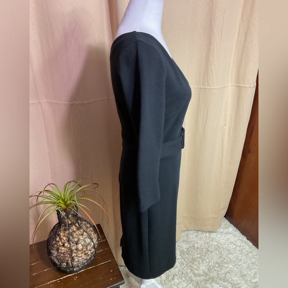 Boden Margie Ottoman Black Long Sleeve Belted Dress - Picture 7 of 13